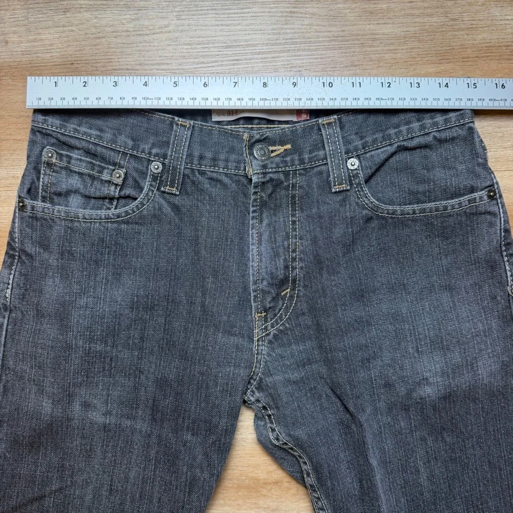 Levis 514 Slim Straight Jeans Mens 30x32 Dark Grey Denim Pants Cotton Casual Y2K